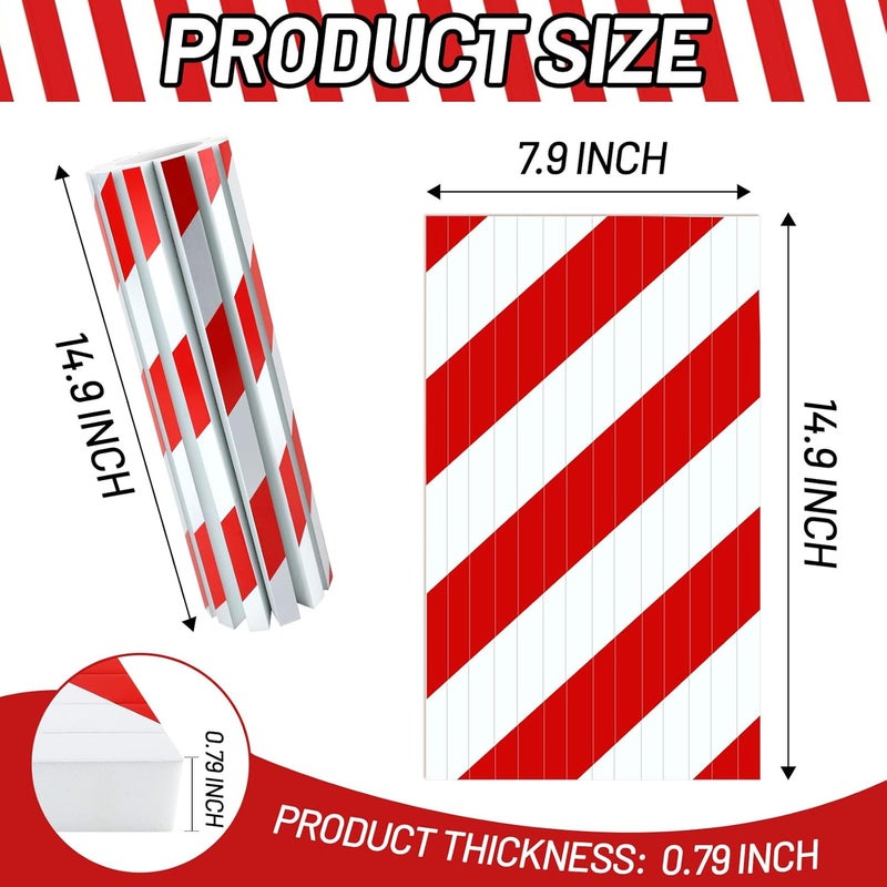 EcoBrisa 2Pcs Garage Wall Protector Foam Wall Column Corner Guard for Parking Garages Car Door Bumper Protector Reflective Walls Edge Protector Garage Pole Protector Padding for Parking Lot (Red) - Image 2